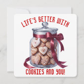 Remerciements Pots à biscuits - Carte de la Saint-Valentin (Devant)