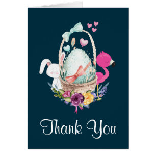 Remerciements pour Baby Shower Œuf Mignon, Flamant