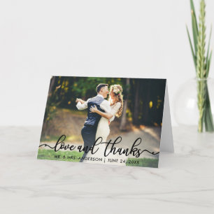 Remerciements pour mariage Aimer et Merci photo