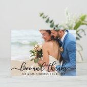 Remerciements pour mariage | Amour et Merci Carte (Debout devant)