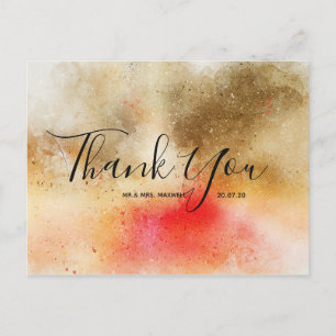 Remerciements pour mariage Carte postale de scri