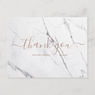 Remerciements pour mariage Carte postale Marbre