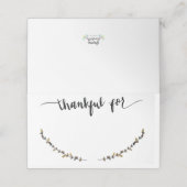 Remerciements Pour Nom Cartes De Place (Extérieur déplié)