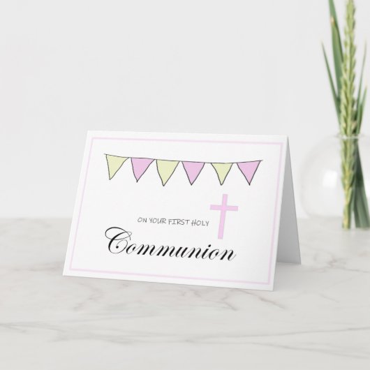 Remerciements Première carte de communion (Devant)