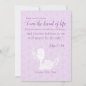 Remerciements Première Sainte Communion Fille Flat Carte de reme (Dos)