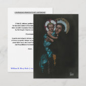 Remerciements Prière indéfectible à la carte de prière St Anthon (Devant / Derrière)