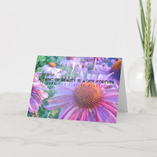 Remerciements PURPLE DAISIES Carte de voeux