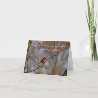 Remerciements Quand un cardinal apparaît dans votre carte de cou