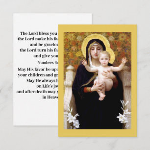 Remerciements Que le Seigneur vous bénisse carte de prière