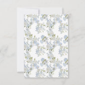 Remerciements Quelque Chose de Bleu Demoiselle d'Honneur Carte d (Dos)