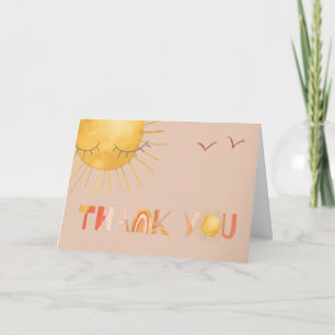 Remerciements Rayon de Soleil   Carte de Remerciement Boho Été