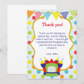 Remerciements Rebondissement de la note de carte de (Devant / Derrière)