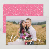 Remerciements Recouvrement de script de calligraphie | Carte de  (Devant / Derrière)