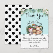 Remerciements Rêves les plus sauvages Safari bébé Carte de remer (Devant / Derrière)