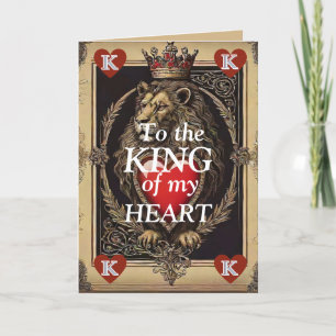 Remerciements Roi de cœur carte à jouer de la Saint-Valentin