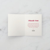 Remerciements Roller Skate Disco Anniversaire Fête Carte de reme (Intérieur)