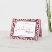 Remerciements Rose B de carte de la fille TY de guépard (Dos)