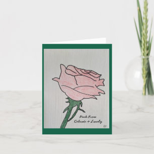 Remerciements Rose rose - Carte de voeux délicieuse et belle bla