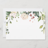 Remerciements Roses blanches, hydrangea Bridesmaid Carte de prop (Dos)