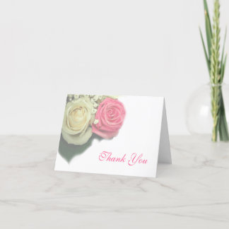 Remerciements roses, floral, mariage, Carte de remerciement, mod