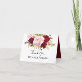 Remerciements Rouge Tropical et romantique Carte de remerciement (Devant)