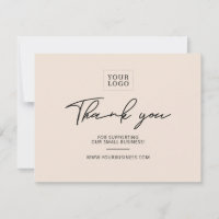Sable | Carte de remerciement pour entreprise avec