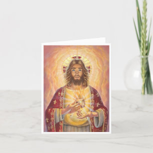 Remerciements Sacré Coeur de Jésus, Art, Carte pour notes