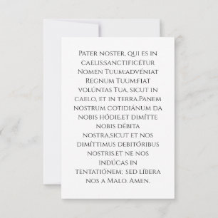 Remerciements Sainte Face de Jésus Carte de Prière Pater Noste