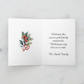 Remerciements Scène De Noël Whimsical Avec Carte Mouse Mignonne (Intérieur)