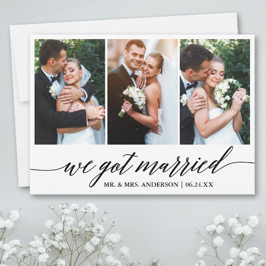 Remerciements Script de calligraphie Nous avons eu une carte de 