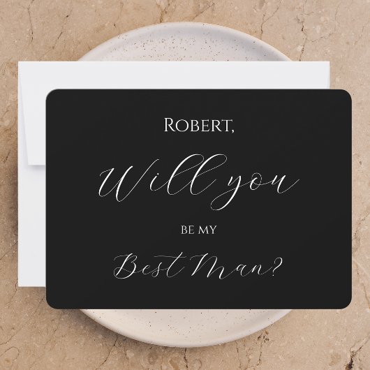 Remerciements Script de carte pour être mon témoin