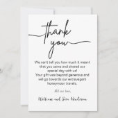 Remerciements Script de remerciement Carte de remerciement de ph (Devant)