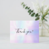 Remerciements Script Holographique moderne Carte de remerciement (Debout devant)