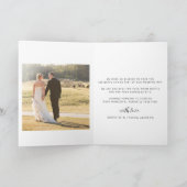 Remerciements Script moderne 2 photos mariage carte de remerciem (Intérieur)