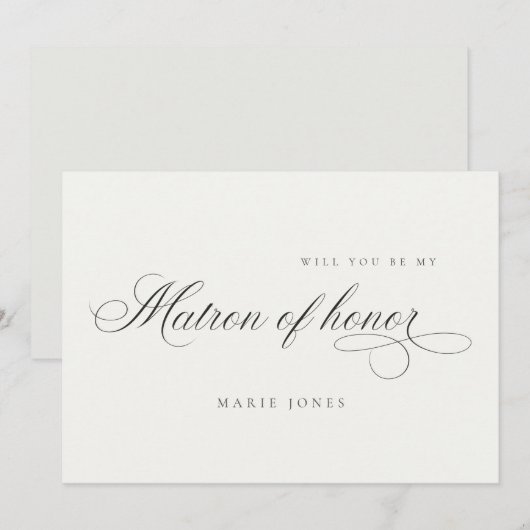 Remerciements Script simple Serez-vous ma carte de carte d'honne (Devant / Derrière)