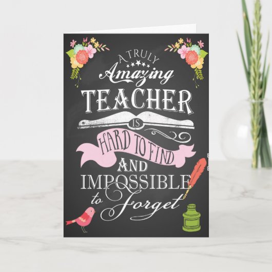 Remerciements semaine d'appréciation de la carte d'enseignant Me (Devant)