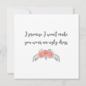 Remerciements Serez-Vous Ma Carte De Note D'Épouse (Dos)