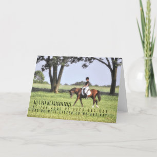 Remerciements SILENCE HOOFBEATS Carte de voeux
