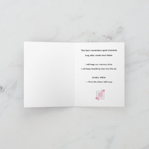 Remerciements Silencieusement, à l'intérieur – Carte de paroles 