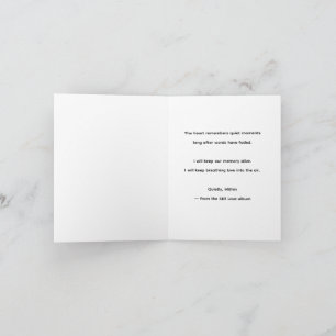 Remerciements Silencieusement, en toi – Carte de paroles MemoryU