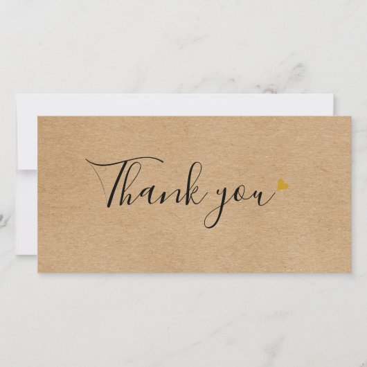 Remerciements Simple carte de remerciement d'affaires en écritur (Devant)