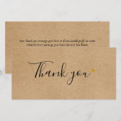 Remerciements Simple carte de remerciement d'affaires en écritur (Devant / Derrière)