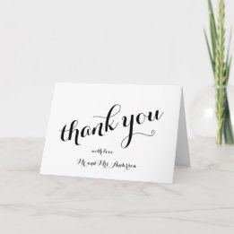 Remerciements Simple carte de remerciement de mariage | Écriture