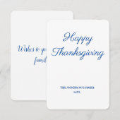 Remerciements simple minimum ajouter votre carte d'action de grâ (Devant / Derrière)