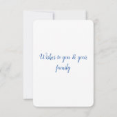 Remerciements simple minimum ajouter votre carte d'action de grâ (Dos)