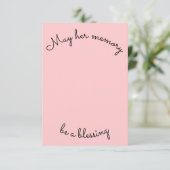 Remerciements Simple Que Sa Mémoire Soit Une Carte De Sympathie (Debout devant)