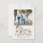 Remerciements Simplement Joyeux Carte photo de Noël (Devant)