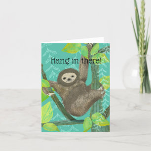 Remerciements Sloth "Accroche-toi là !" Carte de vœux