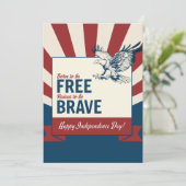 Remerciements Soaring Salutation à l'indépendance, carte de voeu (Debout devant)