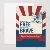 Remerciements Soaring Salutation à l'indépendance, carte de voeu (Devant / Derrière)